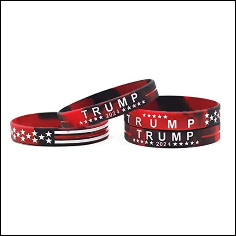 keep america silicone bracelet party favor trump 2024 wristband presidential election gift wrist strap