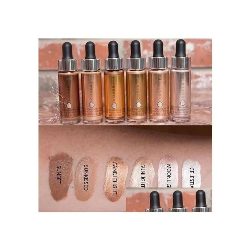 Bronzers Highlighters Er Fx Custom Enhancer Drops 30Ml 6 Colors Natural Makeup Liquid Highlighter Drop Delivery Health Beauty Face