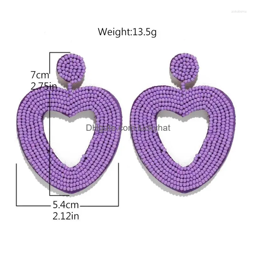 Stud Stud Earrings Amaiyllis Handmade Hollow Heart For Women Wedding Big Pendant Chic Geometric Statement Brincos Drop Delivery Jewelr Dhv0W