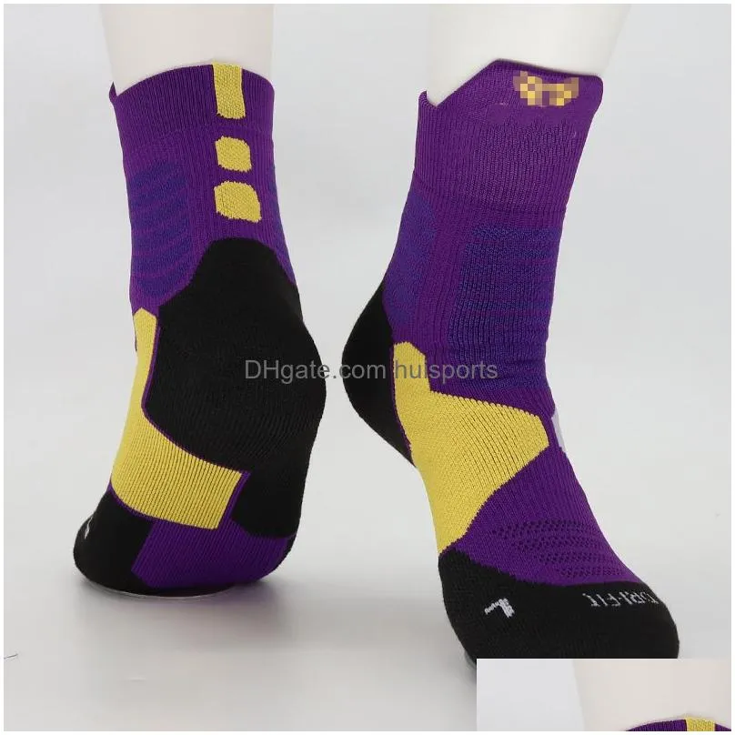 mens socks high top medium tube elite basketball socking professional training towel bottom sports sock