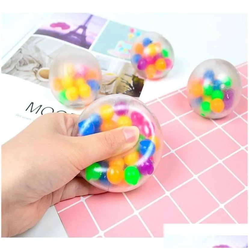 Decompression Toy Fidget Toy Squeeze Balls For Kids Fansteck Relief Ball Rainbow Squishy Sensory Ideal Autism Anxiety Drop Delivery To Dh27C