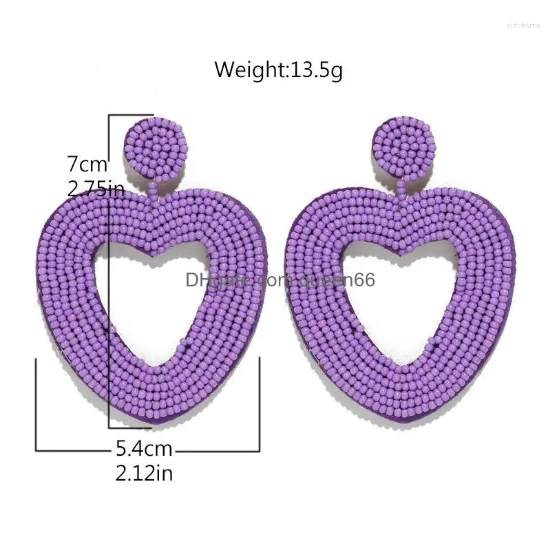 Stud Stud Earrings Amaiyllis Handmade Hollow Heart For Women Wedding Big Pendant Chic Geometric Statement Brincos Drop Delivery Jewelr Dhn3C