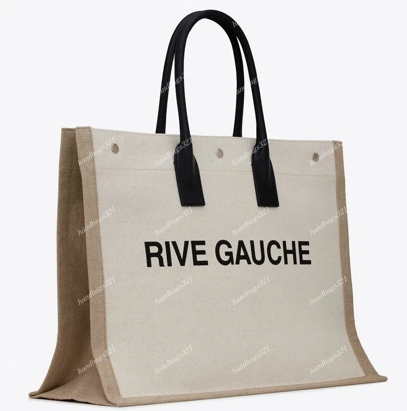 Leather Tote Bag Women RIVE GAUCHE Handbag Shoulder Bag Shopping Bags Purse Embossed Letter Shoulders tote bag