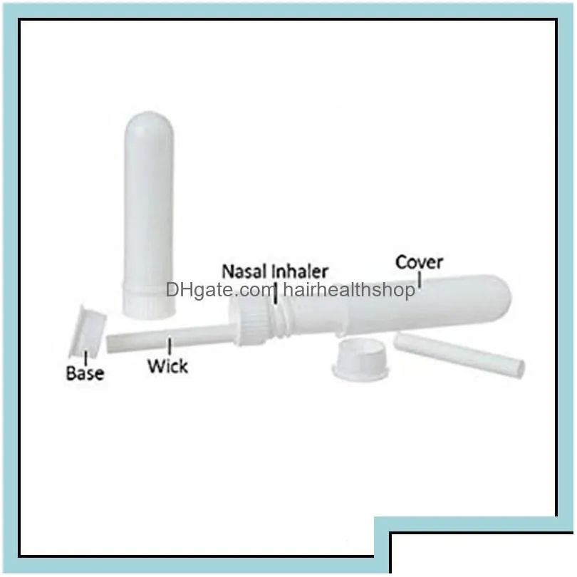 Natural Psychological Therapies 100 Pcs Blank Nasal Inhaler Sticks Plastic Aroma Inhalers For Diy Best Quality Cotton Wicks Drop Del