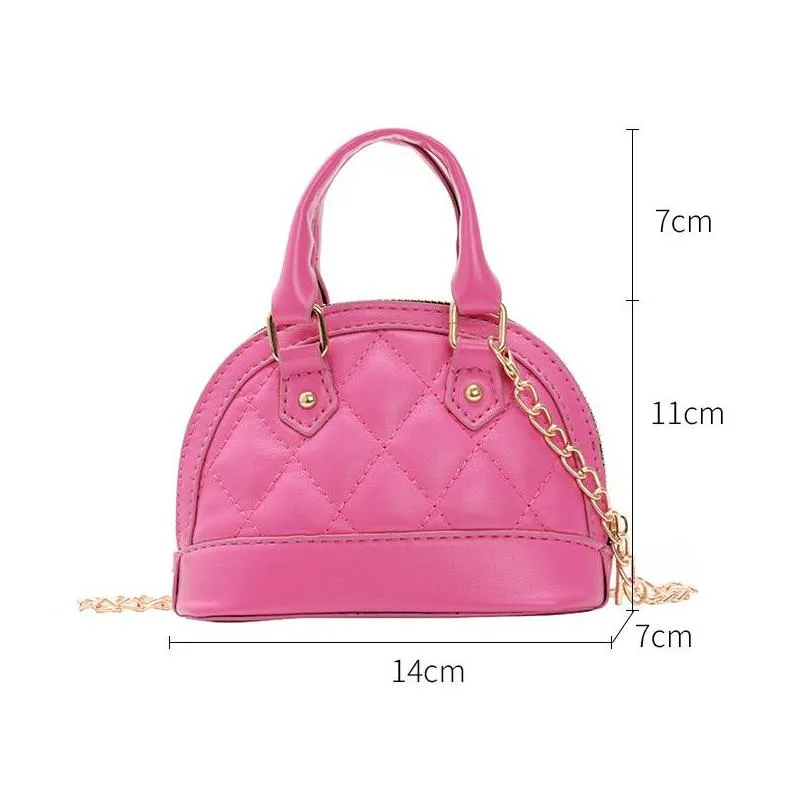 Purse 8 Color Kids Shell Bag Korean Style Embossed Pattern Handbag Baby Toddler Girls Crossbody Mini Chain Bags Purse Kid Drop Deliver Dh1Cw