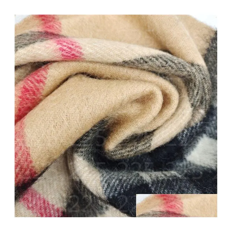 winter 100% cashmere designer scarf highend soft thick fashion mens and womens luxury scarves unisex classic check big plaid shawls imitation 11