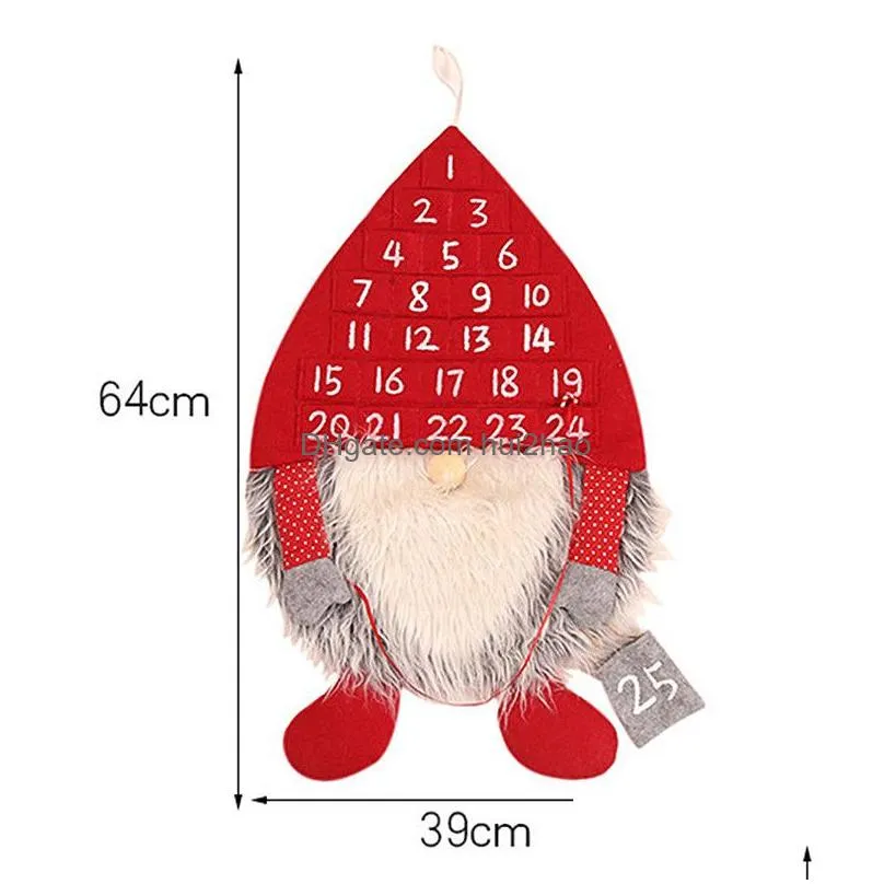  christmas decor advent calendar forest man christmas ornaments lobby home living room door wall party pendant decorations