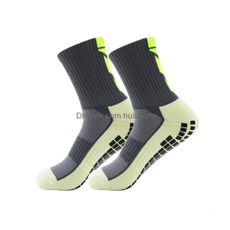  football socks men and women sports socks non-slip silicone bottom soccer basketball grip socks