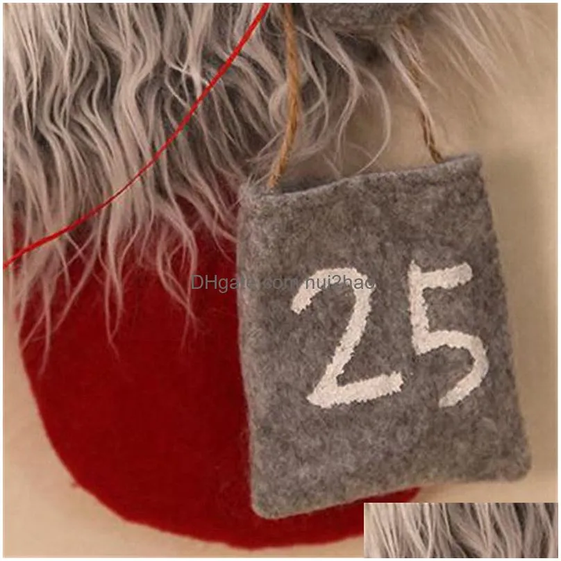  christmas decor advent calendar forest man christmas ornaments lobby home living room door wall party pendant decorations