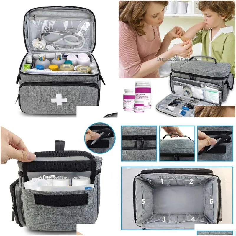 outdoor gadgets home family first aid kit bag large capacity medicine organizer box storage travel survival emergency empty portable f