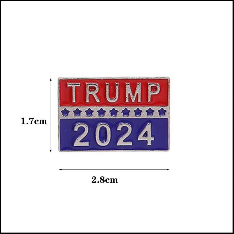 trump 2024 presidential election brooch party supplies u.s. patriotic republican campaign metal pin badge