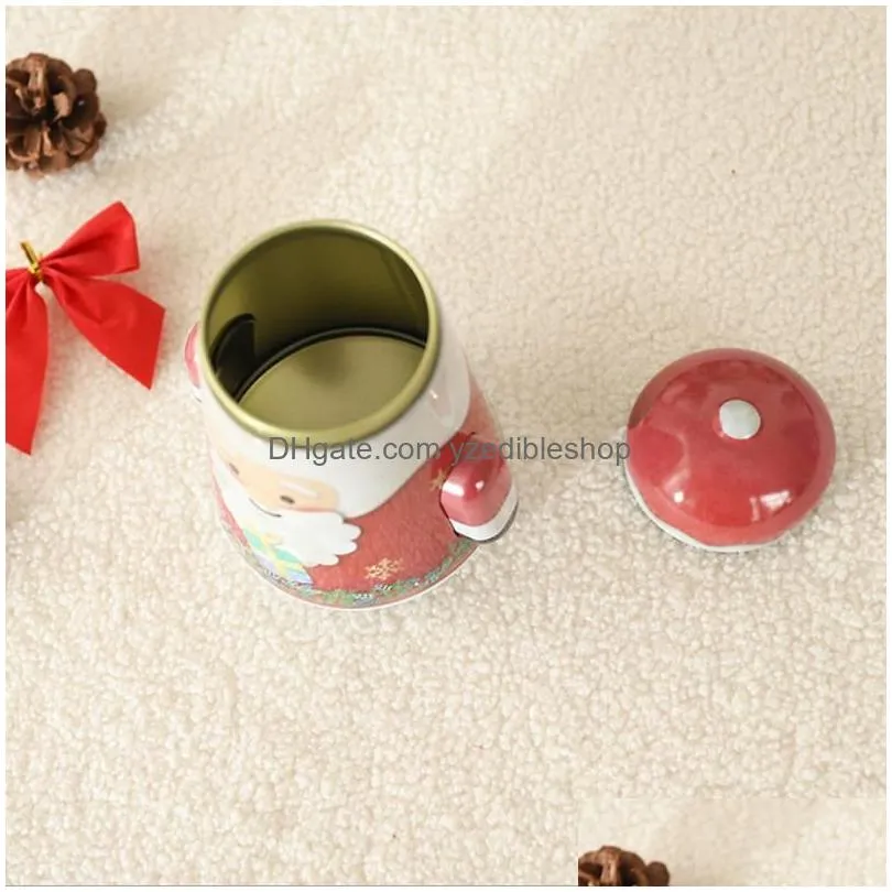 gift wrap christmas box decoration small santa claus tumbler tin candies cookie children cute gifts home items storage