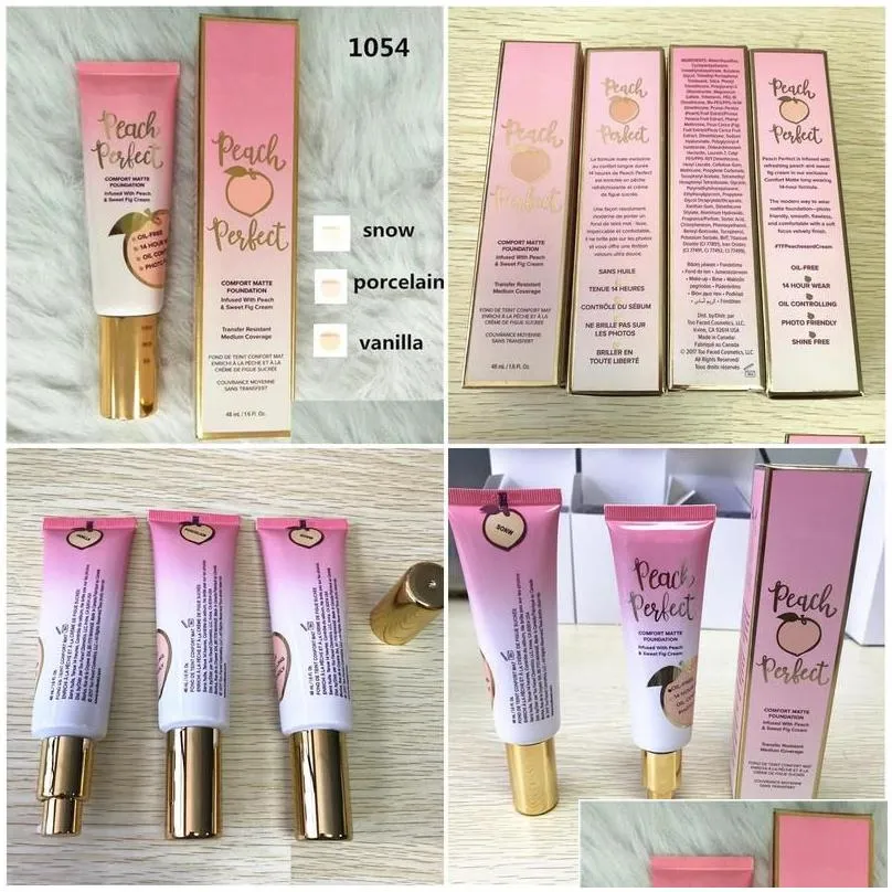 Foundation Primer Makeup Primed Peachy Cooling Matte Skin Perfecting Infused With Peach Sweet Fig Cream 40Ml Drop Delivery Health Be