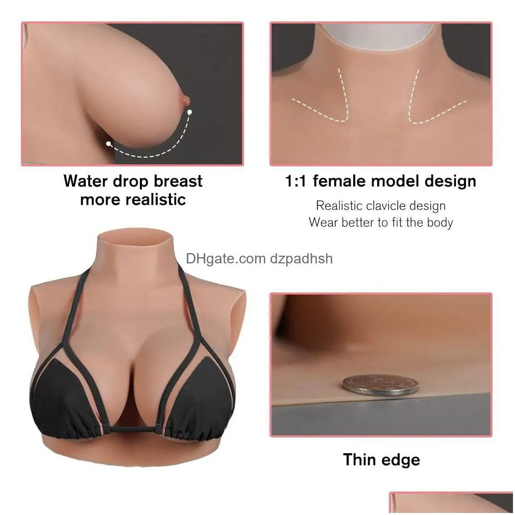 silicone breast forms silicone breastplate b-g cup fake breast for crossdressers drag queen transgenders cosplay