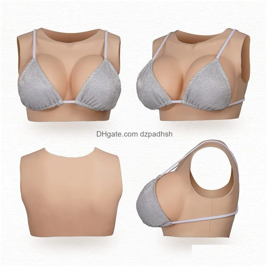 Silicone Artificial Breastplate Huge H Cup Breast Forms Silicone/Cotton  Filled for Women Mastectomy Fake Boobs Enhancer