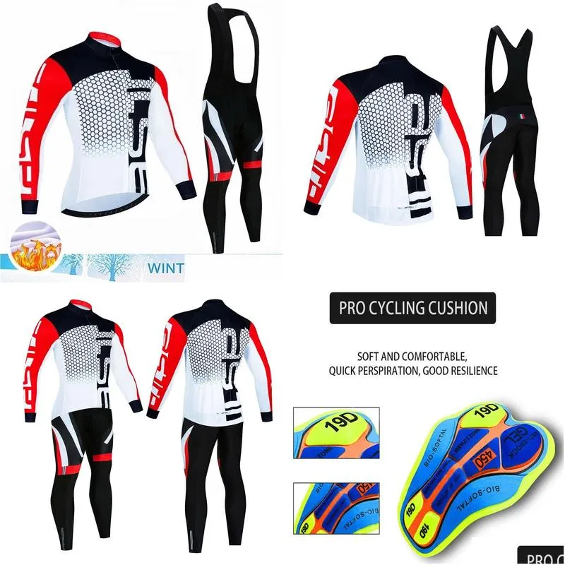 Cycling Jersey Sets Pro Winter Thermal Fleece Cycling Jersey Set Long Sleeve Bicycle Clothing MTB Bike Wear Maillot Ropa Ciclismo Cycling Set