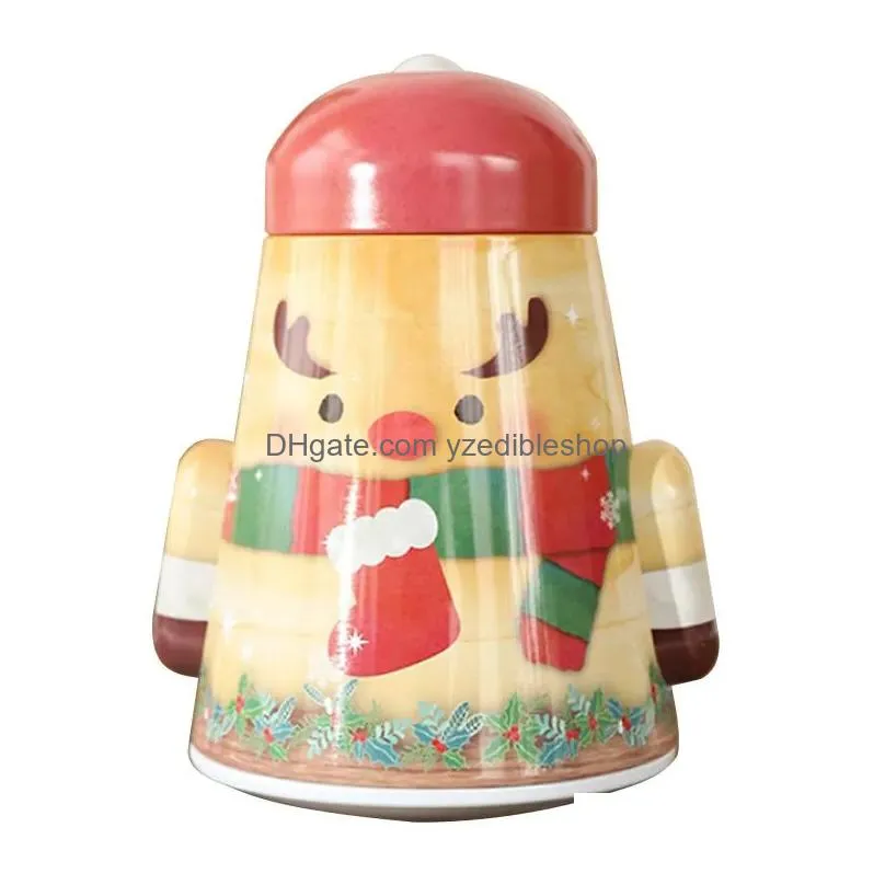 gift wrap christmas box decoration small santa claus tumbler tin candies cookie children cute gifts home items storage