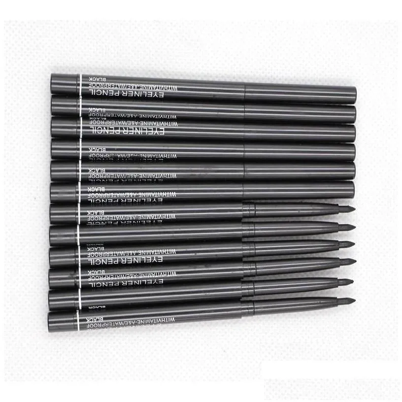 Eyeliner Retractable Black Pencil Matic Rotating Sweatproof Natural Easy To Wear Luxury Makeup Eyebrow Eyeliners Pencils Drop Delive