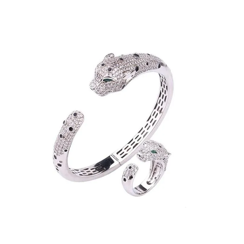 bangle luxury fashion classic animal head shape bracelet with open ring europe dubai the jewelry gift b1269bangle