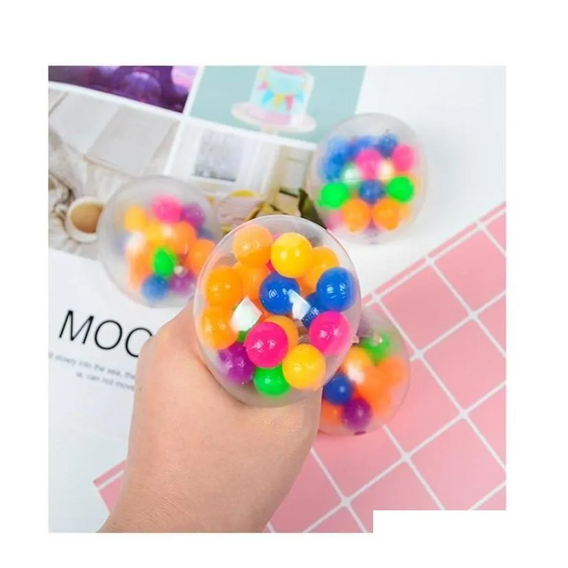 Decompression Toy Fidget Toy Squeeze Balls For Kids Fansteck Relief Ball Rainbow Squishy Sensory Ideal Autism Anxiety Drop Delivery To Dh27C