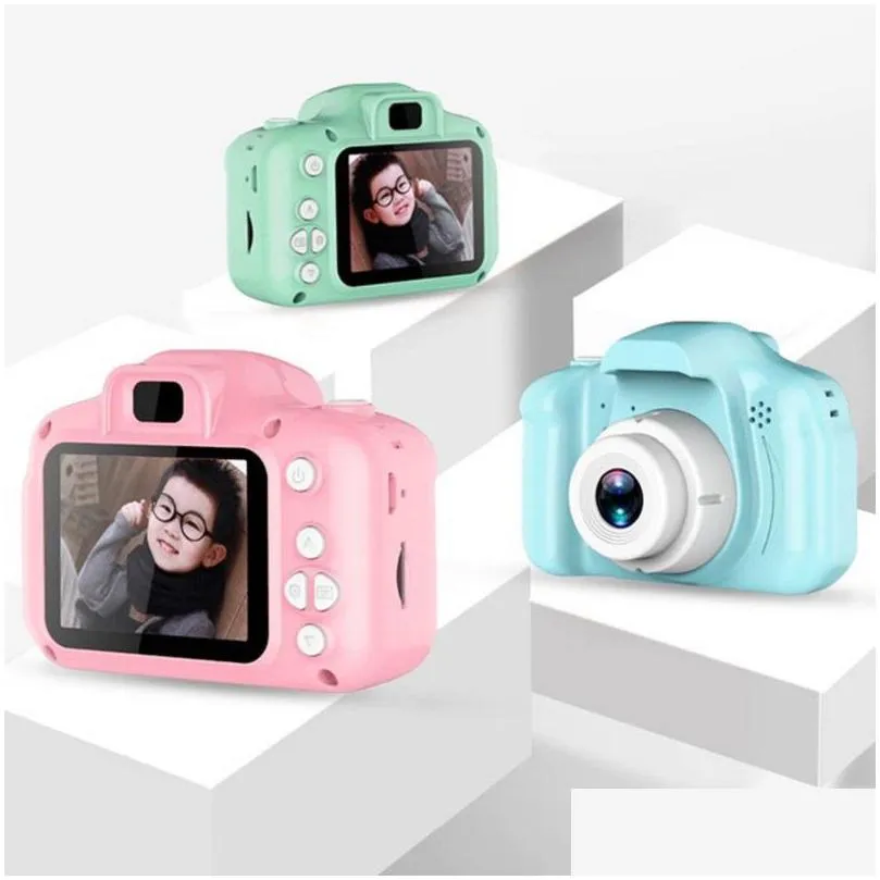 Toy Cameras X2 Children Mini Camera Kids Educational Toys Monitor For Baby Gifts Birthday Gift Digital Cameras 1080P Projection Video Dh9Ug