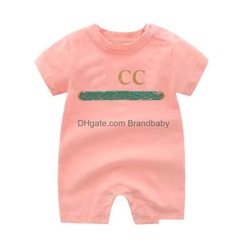 baby rompers boy girl kids summer high quality shortsleeved cotton clothes 12 years old newborn designer jumpsuits