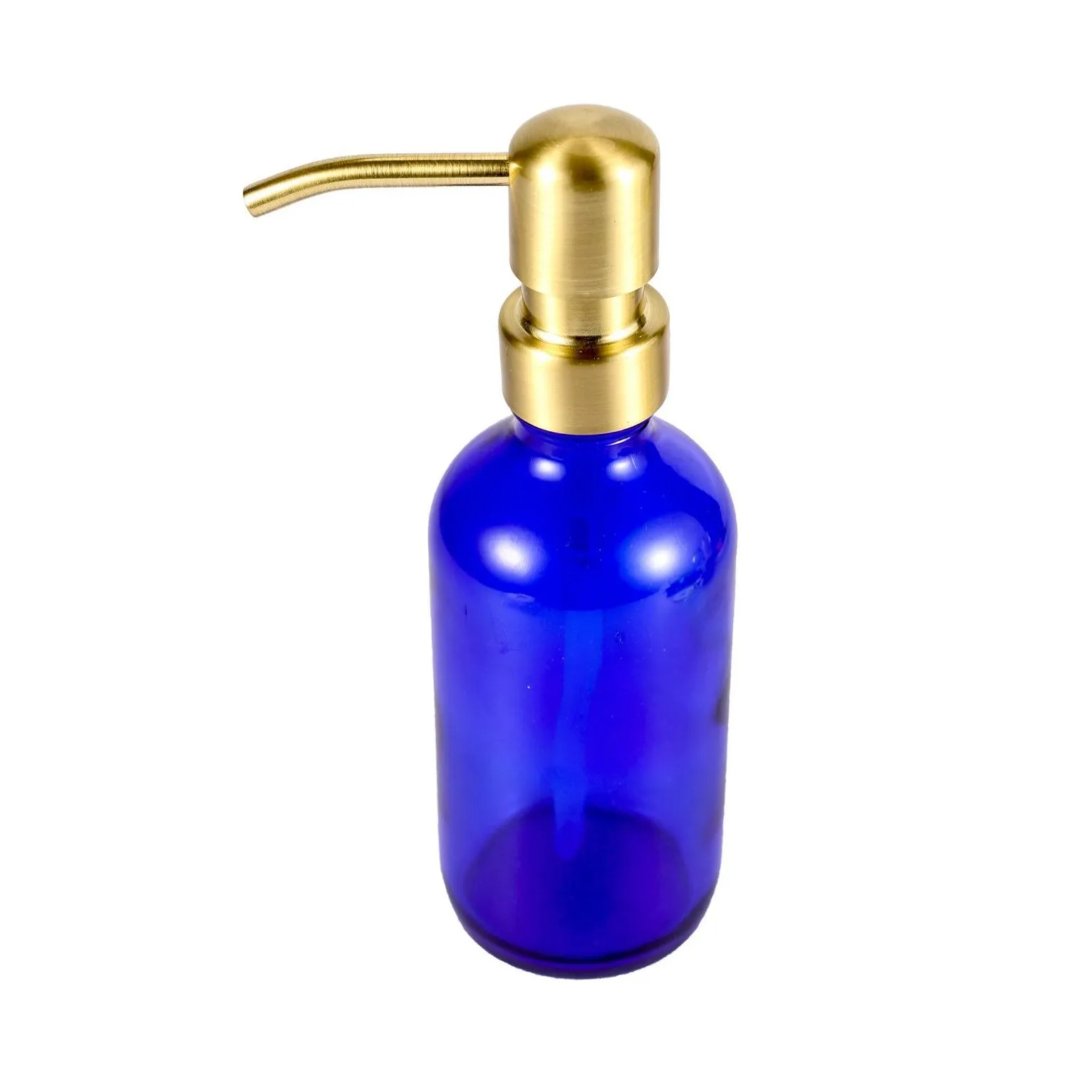 28/400 wholesale Soap Dispenser Gold Brass Rust Proof 304 Stainless Steel Liquid Pump Only for Kitchen Bathroom Jar not included