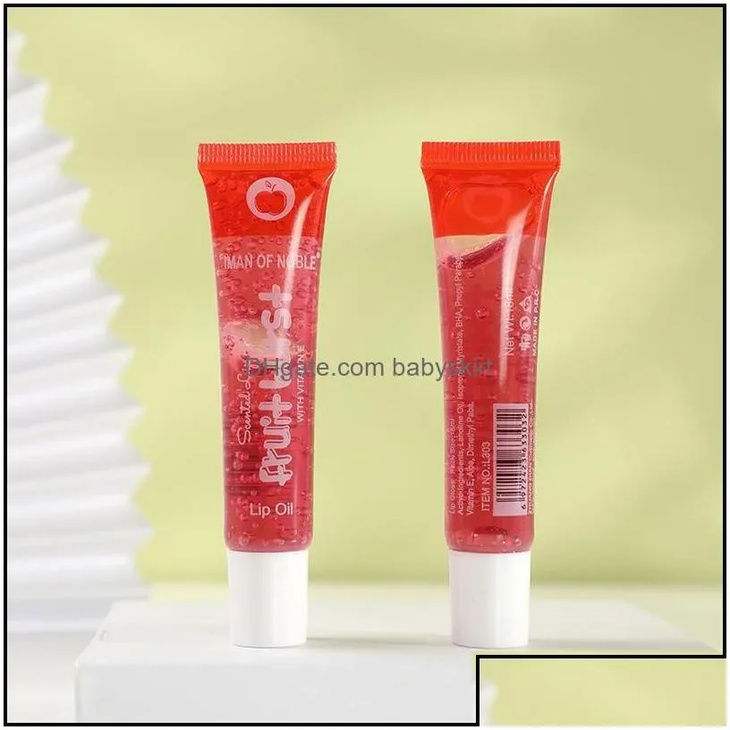 Lip Gloss Fruit Plum Oil Moisturizing Shiny Vitamin E Mineral Lips Care Balm Long Lasting Beauty Makeup 20Pcs
