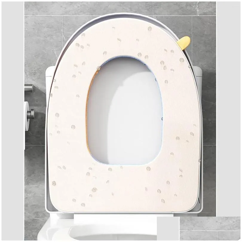 Toilet Seat Covers Thin Bathroom Rugs Thicker Cover Pads Soft Warmer Cushion Heated Floor Mat