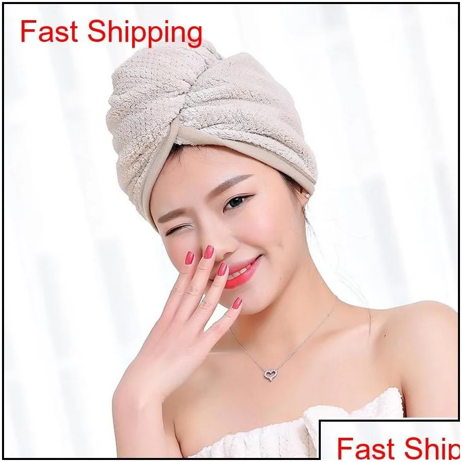 Magic Microfiber Hair Fast Drying Dryer Towel Bath Wrap Hat Quick Shower Cap Turban Towel Dry 4Styles Rra2239