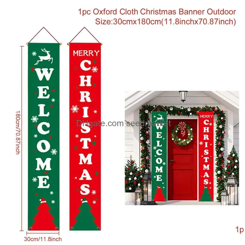 qifu christmas door banner merry christmas decor for home christmas ornaments xmas decor happy year 2021 navidad natal 201028