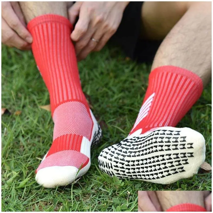 Sports Socks Anti Slip Soccer Adults Kids High Quality Athletic Grip Sock Non Football Basketball Hockey Unisex 230518