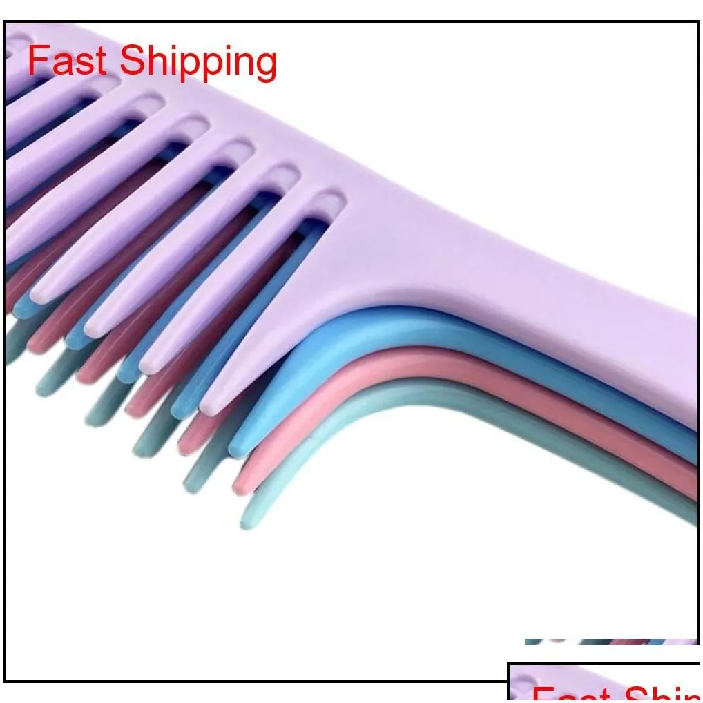 hog hair brush Candy Colors 23.8cm Handgrip Barber Hairdressing Haircut Comb Plastic Wide Tooth Hair Combs qylGuE babyskirt