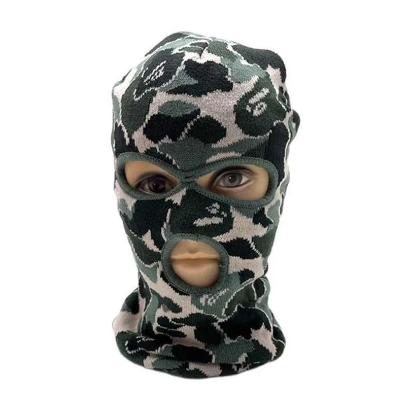 Cycling Caps Masks Fashion Balaclava 2/3-ho Ski Mask Tactical Mask Full Face Camouflage Winter Hat Party Mask Special Gifts for Adult