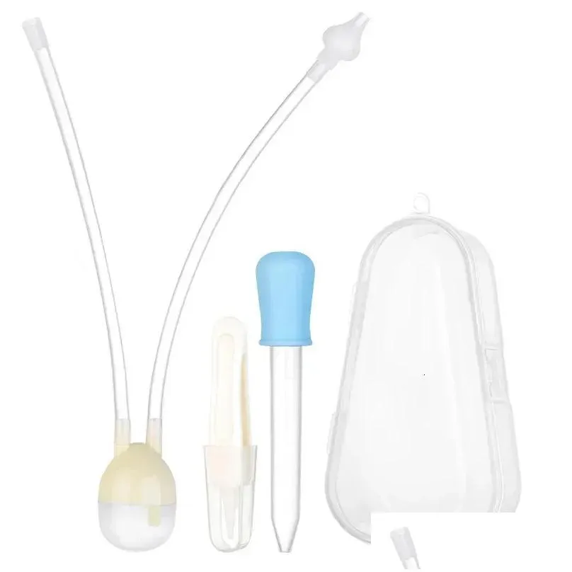 Nasal Aspirators# 3pcs/box Baby Nose Cleaner Safety Nose Picker Kids Vacuum Suction Nasal Aspirator Medicine Dropper Born Baby Accessories