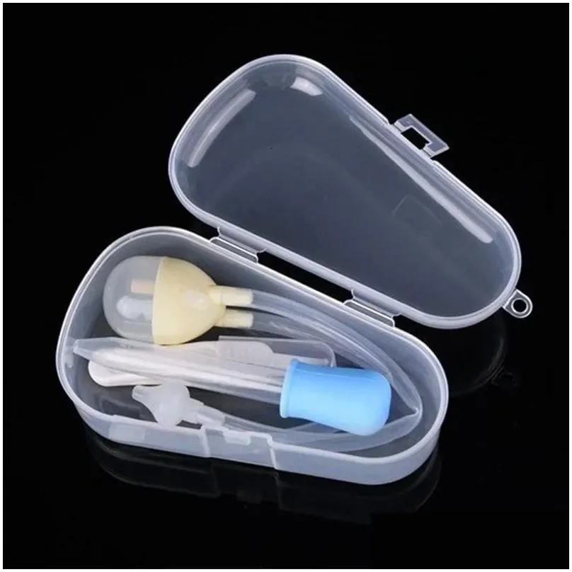 Nasal Aspirators# 3pcs/box Baby Nose Cleaner Safety Nose Picker Kids Vacuum Suction Nasal Aspirator Medicine Dropper Born Baby Accessories