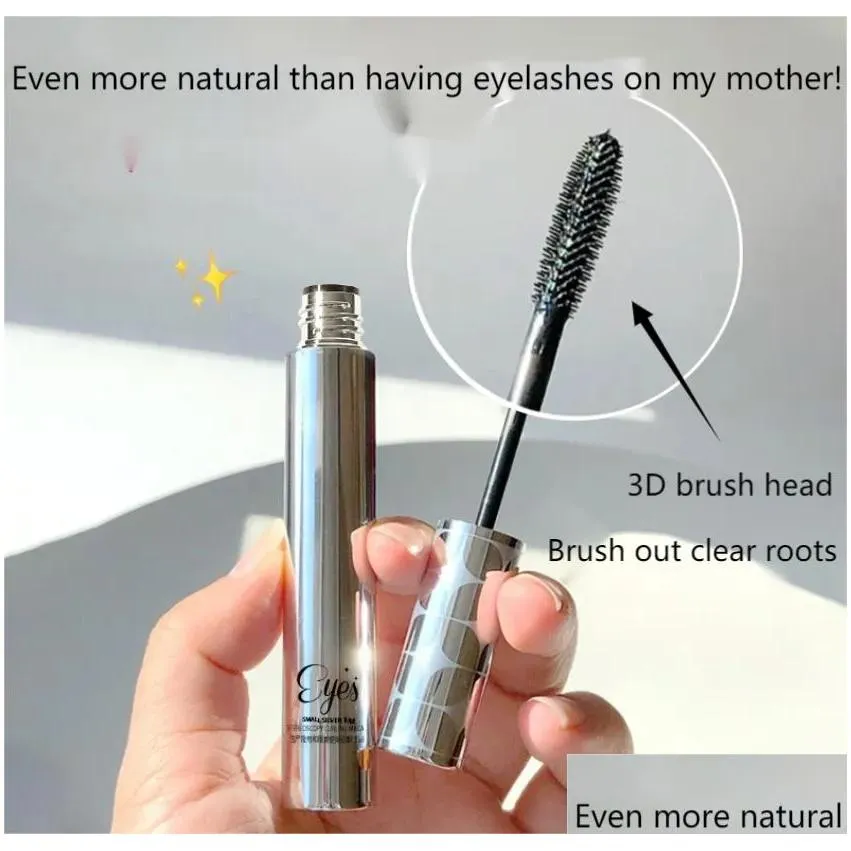 Small silver tube eye black waterproof non smudging anti sweat durable curling slender thick wholesale eye black health and