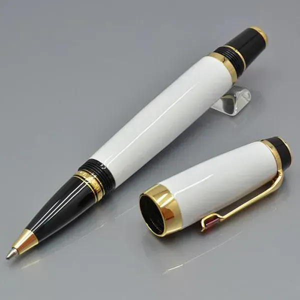 Famous Limited Edition fashion roller ball pen series number White Ceramic gift pens with random gem stone