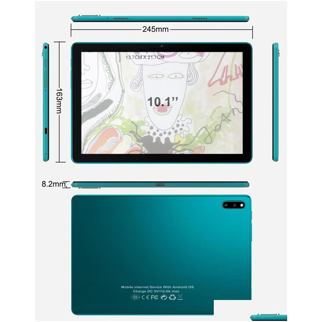 New tablet, Android system, 10 inch high-definition screen, supporting Bluetooth WiFi