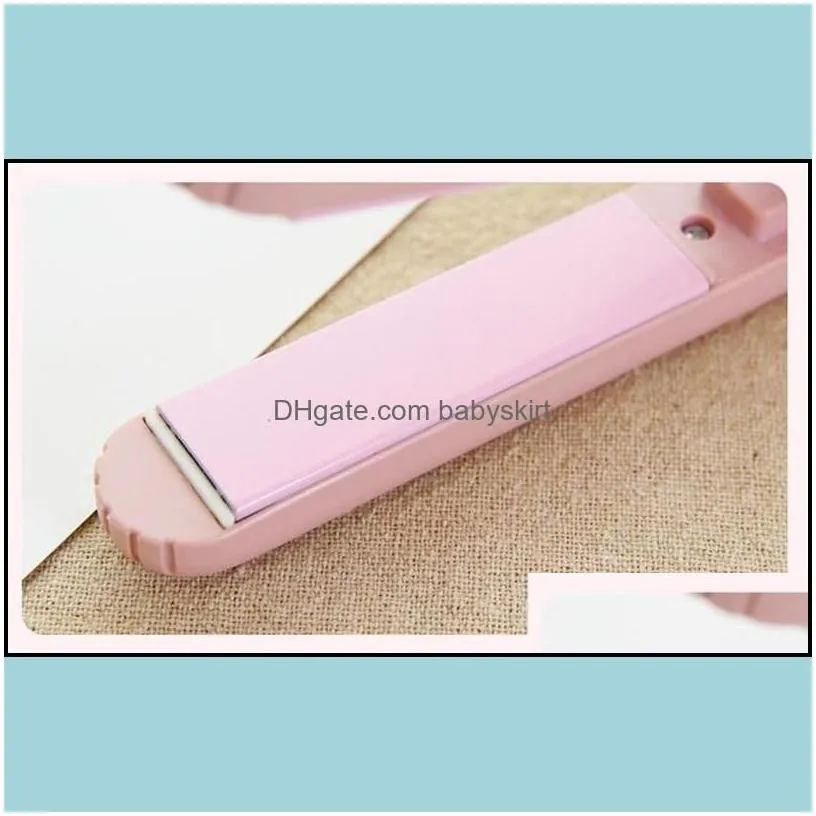 Hair Straighteners Care Styling Tools Products Mini Ceramic Electric Straightener Curling Irons Portable Travel Straightening Flat