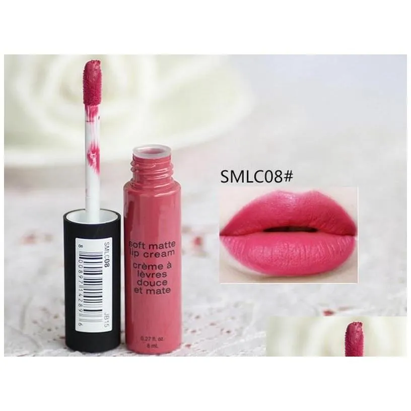 Lip Gloss Soft Matte Cream Lipgloss Liquid Lipstick Natural Veet Waterproof Longlasting 8Ml Makeup Drop Delivery Health Beauty Lips