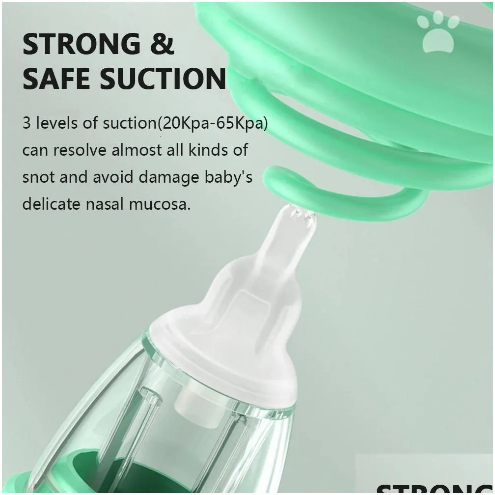 Nasal Aspirators# Electric Baby Nose Cleaner with Music Suck Snot Soft Silicone Adjustable Suction Child Nasal Aspirator Health Safety Low Noise