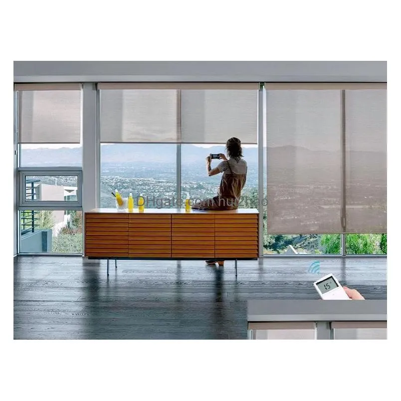 Blinds Decopedia Custom Home Window Roller Shades Motorized For Windows Blackout Day Night Wifi Smart Alexa 230302 Drop Delivery Gar Dh0Td