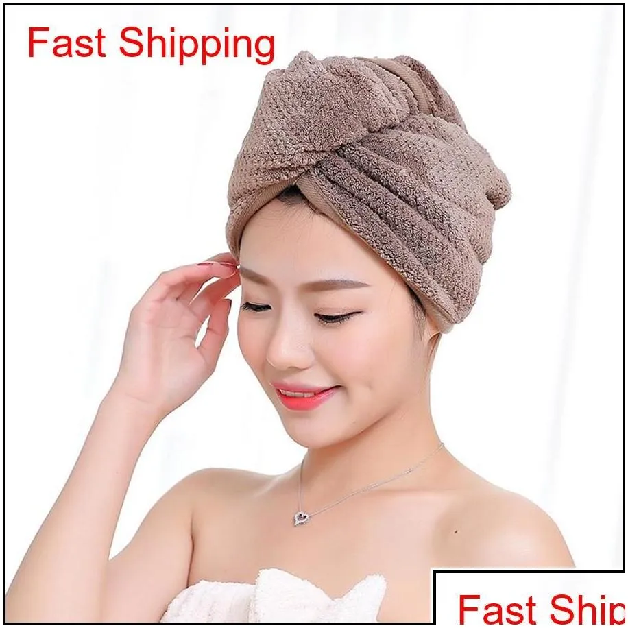 Magic Microfiber Hair Fast Drying Dryer Towel Bath Wrap Hat Quick Shower Cap Turban Towel Dry 4Styles Rra2239