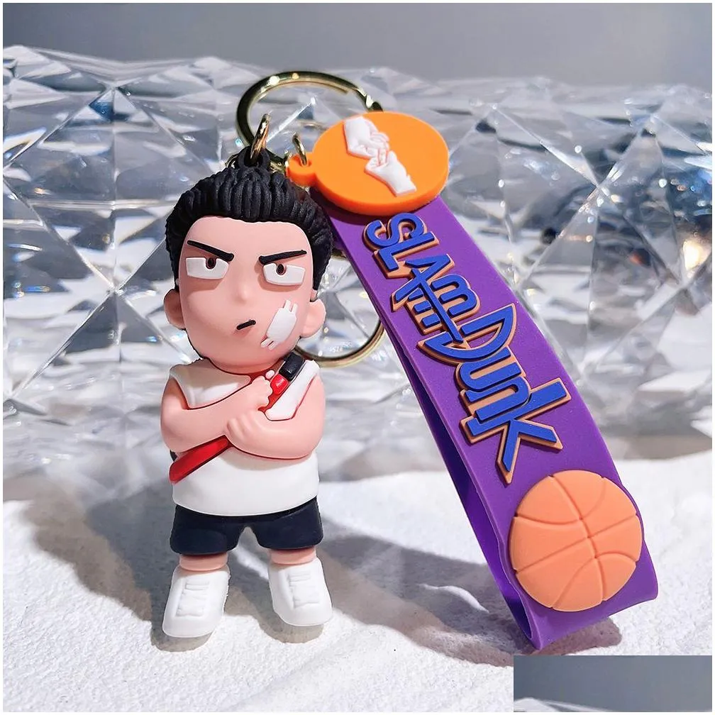 Decompression Toy Basketball keychain ryukawa maple sakuragi hanamichi car book bag charm small gifts wholesale