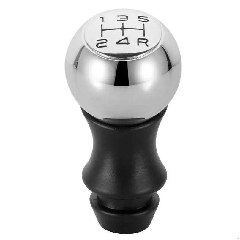 Stainless Steel Gear Shift Knob Chrome Head Lever Adapter Manual 5-Speed Manual Transmission VTS Sports HandballFit for Peugeot 106 206 207 306 307 407 408 508