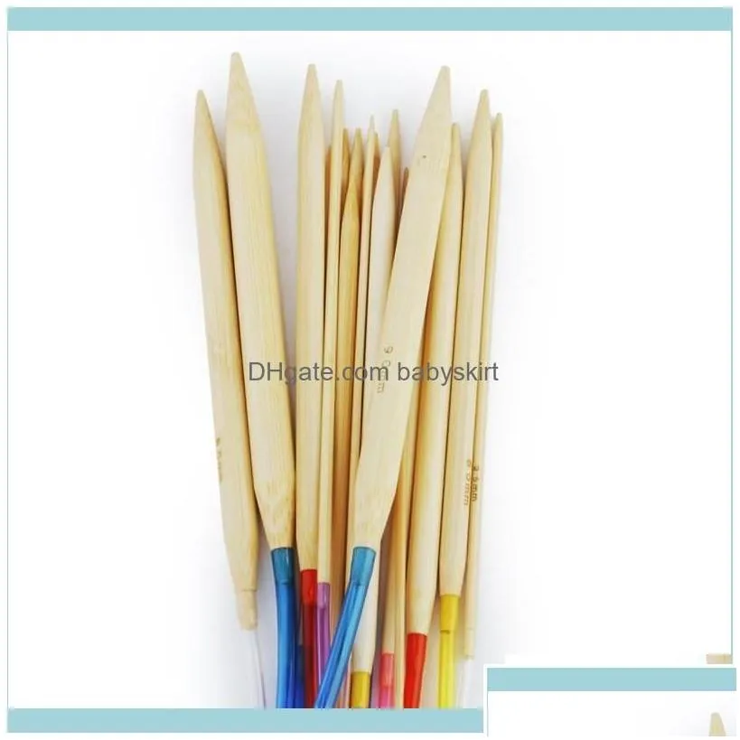 Aessories Tools Hair Productssizes Circular Bamboo Knitting Needles Set With Colored Tube 2.0Mm-10.0Mm 80Cm1