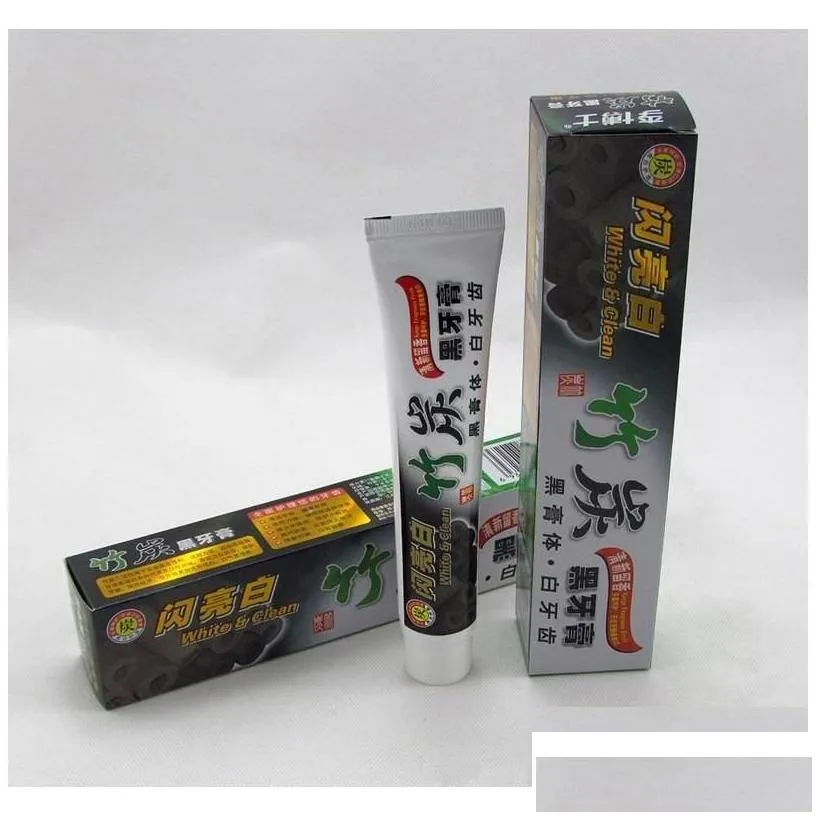 Toothpaste New Charcoal Tootaste White And Clean Whitening Black Bamboo Oral Tooth Paste Drop Delivery Health Beauty Dhixr