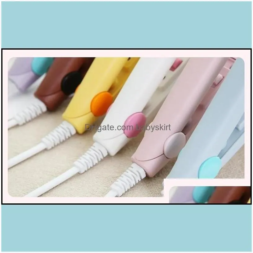 Hair Straighteners Care Styling Tools Products Mini Ceramic Electric Straightener Curling Irons Portable Travel Straightening Flat