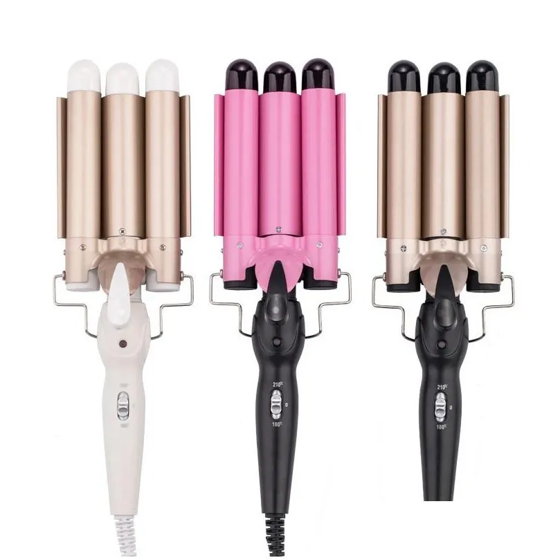 Care Productscare Productsprofessional Curling Iron Ceramic Triple Barrel Curler Irons Hair Wave Waver Styling Tools Hairs Styler Wand
